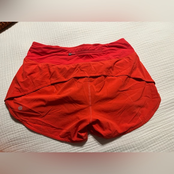 lululemon athletica Women's Bright Red Athletic Shorts - Picture 1 of 2